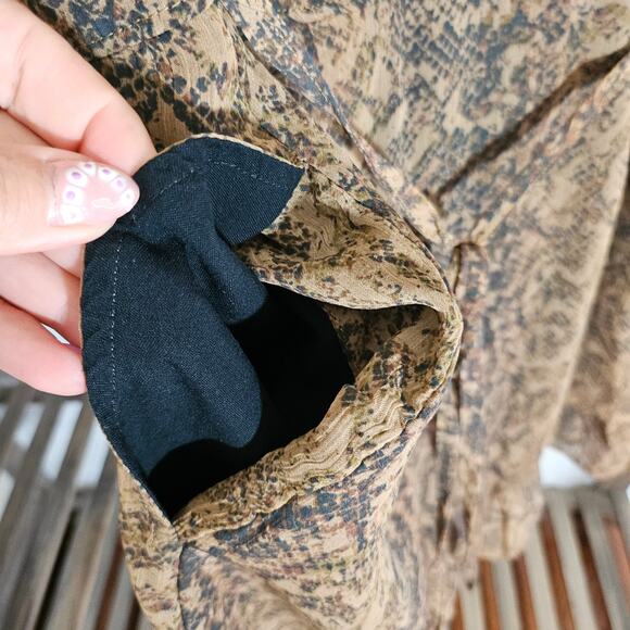 Abercrombie & Fitch Brown Reptile Flowy Mini Dress - Picture 7 of 9